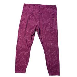 Reebok Women's Purple Patterned Leggings